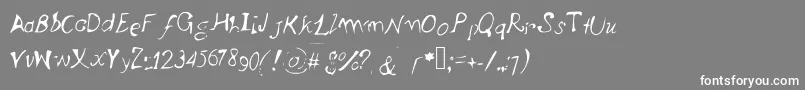 Argento e Ber  lio Font – White Fonts on Gray Background