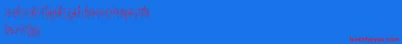 フォントArgents Free – 赤い文字の青い背景