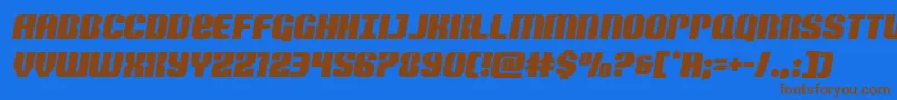 Nightwraithsemital Font – Brown Fonts on Blue Background