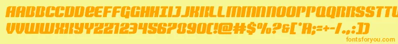 Nightwraithsemital Font – Orange Fonts on Yellow Background