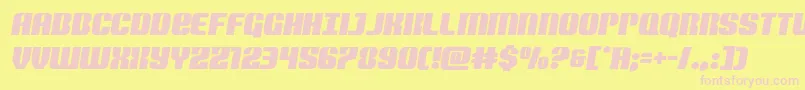 フォントNightwraithsemital – ピンクのフォント、黄色の背景