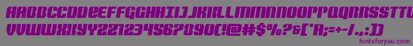 フォントNightwraithsemital – 紫色のフォント、灰色の背景