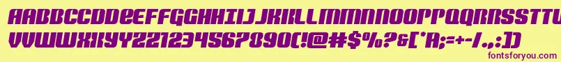 Nightwraithsemital Font – Purple Fonts on Yellow Background