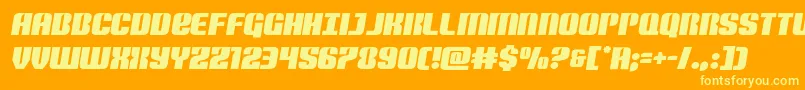 Nightwraithsemital Font – Yellow Fonts on Orange Background