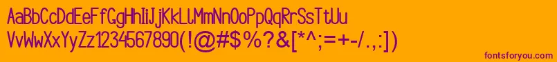 Argocksaz Bold viper78 Font – Purple Fonts on Orange Background