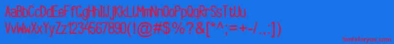 Argocksaz Bold viper78 Font – Red Fonts on Blue Background