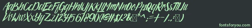 ArgopuroScriptDemo Font – Green Fonts on Black Background