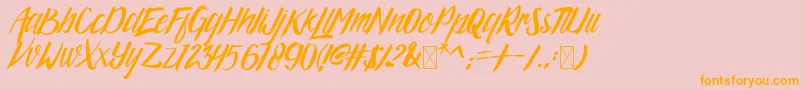 ArgopuroScriptDemo Font – Orange Fonts on Pink Background