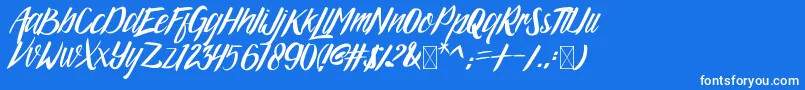 ArgopuroScriptDemo Font – White Fonts on Blue Background