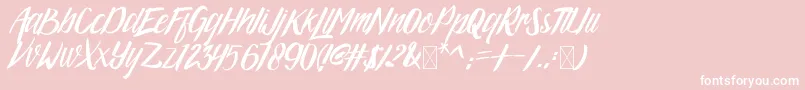 ArgopuroScriptDemo Font – White Fonts on Pink Background