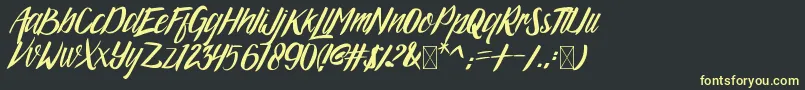 ArgopuroScriptDemo Font – Yellow Fonts on Black Background