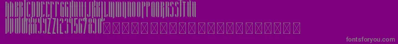 フォントAria PersonalUse – 紫の背景に灰色の文字