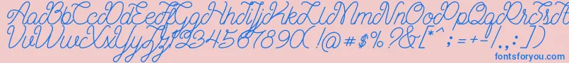 Ariana Script Free Demo Font – Blue Fonts on Pink Background