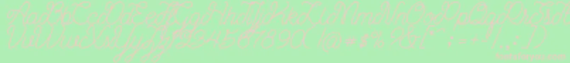 Ariana Script Free Demo Font – Pink Fonts on Green Background