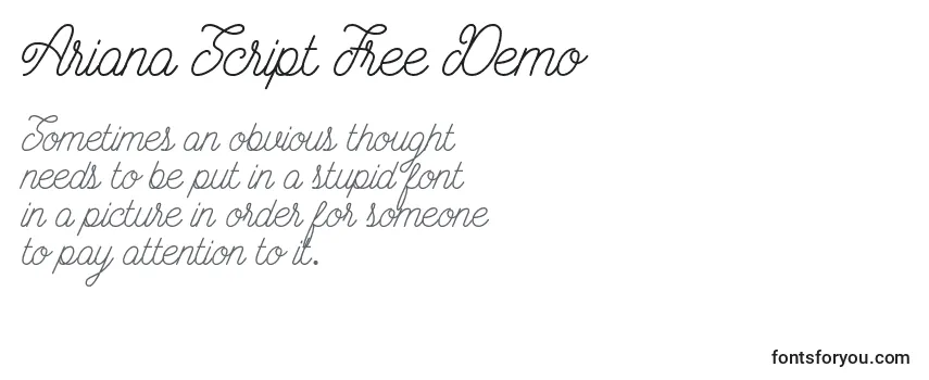 Ariana Script Free Demo-fontti