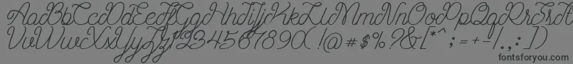 Шрифт Ariana Script Free Demo – чёрные шрифты на сером фоне
