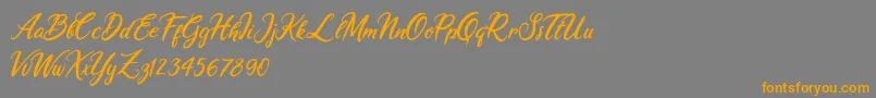 Police Ariana Violeta – polices orange sur fond gris