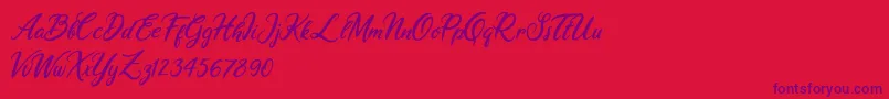 Ariana Violeta-Schriftart – Violette Schriften auf rotem Hintergrund