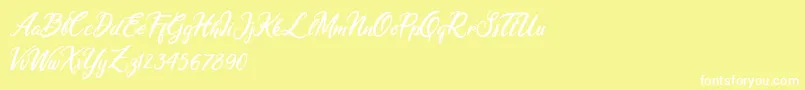 Ariana Violeta Font – White Fonts on Yellow Background