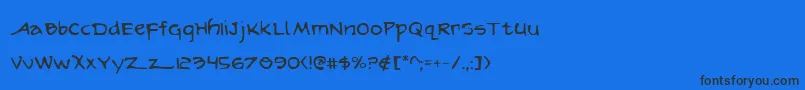 arilon Font – Black Fonts on Blue Background