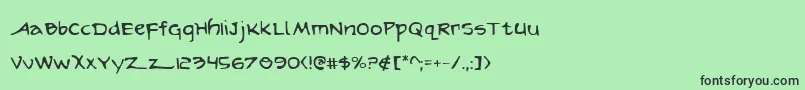 arilon Font – Black Fonts on Green Background