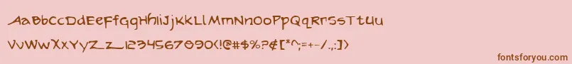 arilon Font – Brown Fonts on Pink Background