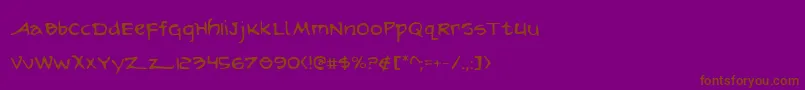 arilon-Schriftart – Braune Schriften auf violettem Hintergrund