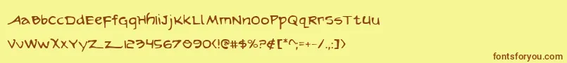 arilon Font – Brown Fonts on Yellow Background