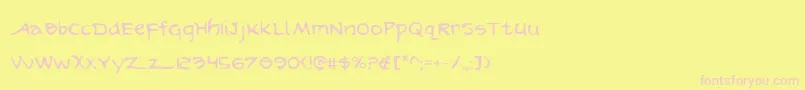 arilon Font – Pink Fonts on Yellow Background