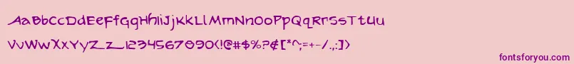 arilon-Schriftart – Violette Schriften auf rosa Hintergrund