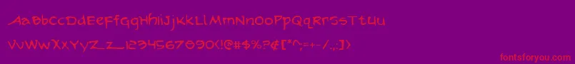 arilon Font – Red Fonts on Purple Background