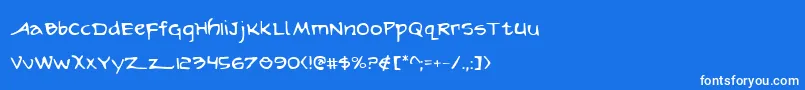 Шрифт arilon – белые шрифты на синем фоне