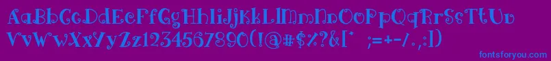 Шрифт Arima black – синие шрифты на фиолетовом фоне