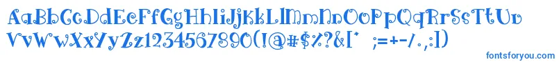 Arima black-fontti – siniset fontit valkoisella taustalla