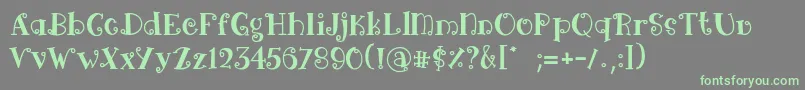 Arima black-fontti – vihreät fontit harmaalla taustalla