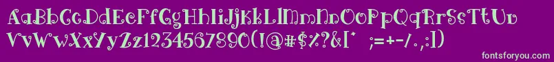 Arima black Font – Green Fonts on Purple Background