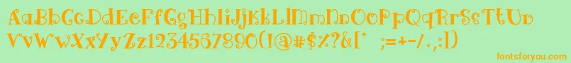 Arima black Font – Orange Fonts on Green Background