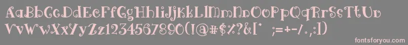Arima black-fontti – vaaleanpunaiset fontit harmaalla taustalla