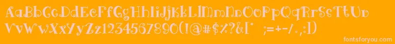 Arima black Font – Pink Fonts on Orange Background