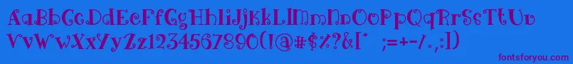 Arima black Font – Purple Fonts on Blue Background