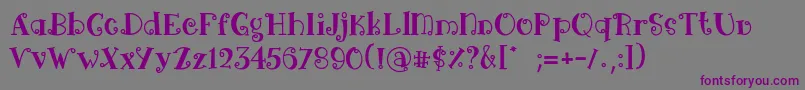 Arima black-fontti – violetit fontit harmaalla taustalla