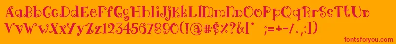 Arima black Font – Red Fonts on Orange Background