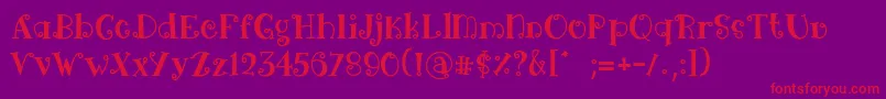 Arima black Font – Red Fonts on Purple Background