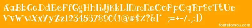 Arima black Font – White Fonts on Orange Background