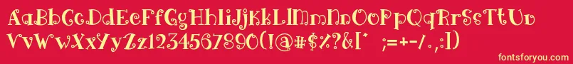 Arima black-fontti – keltaiset fontit punaisella taustalla