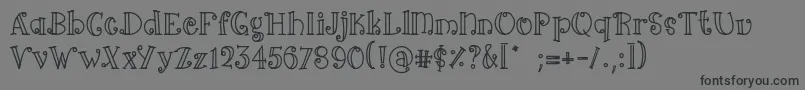 Arima line-fontti – mustat fontit harmaalla taustalla