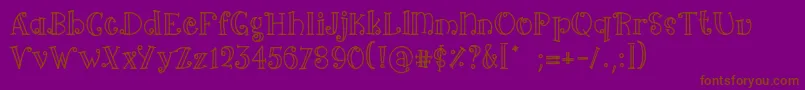 Arima line Font – Brown Fonts on Purple Background