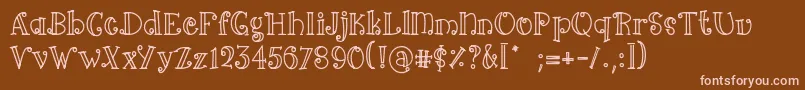 Arima line Font – Pink Fonts on Brown Background