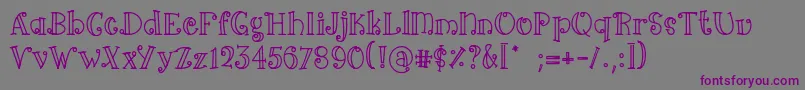 Шрифт Arima line – фиолетовые шрифты на сером фоне