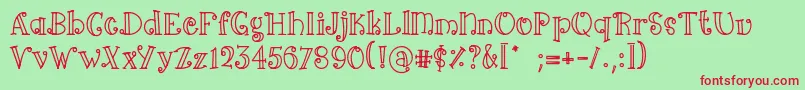 Arima line Font – Red Fonts on Green Background